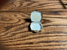 Vintage Stratton Pill Box Floral Design With Gold Tone Metal    