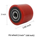 Hand Pallet Jack Truck 3 x3 66  Pu Load Wheel Id 0 78  Sealed Precision Bearings