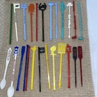 Huge Lot Of 200 Vintage Rare Swizzle Sticks Drink Stirs