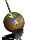 Hand Painted Dance Gourd Rattle  ceremonial  santa Fe Style New   Hummingbird