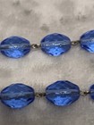 38   Aqua Blue Glass Beads Prism Chain Chandelier Lamp Parts