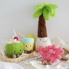 Jellycat Lemonade Coconut Very  Soft Palm Tree Red Coral Plush Same As Original