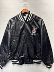 Vintage Disney Wear 90s Satin Varsity Jacket Uni- Size L Black 35 Years Of Magic