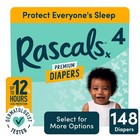 Rascals Premium Absorbent Baby Diapers Size 4  148 Count