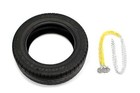 Rubber Tire Swing For Backyard Outdoor Playsets - 3 Rubber Coated Swing Chains