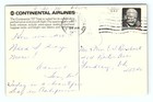The Continental 727 Trijet Continental Airlines Vintage Postcard Airline Issued