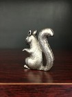 Beautiful  Antique Metal Statuette Of Squirrel