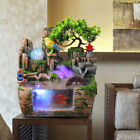 Indoor Tabletop Water Fountain Rockery Waterfall Decor  Home Led Resin Ornament