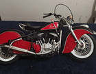 1948 Indian Chief Motorcycle  Red   Black Vintage  1 6 Scale Vintage