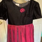 Girls Special Occasion Dress  Size 6x Black Velvet   Burgundy