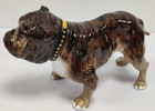 Vintage Alton Bone China Bulldog Dog Figurine Brindle Standing Ornament 23cm