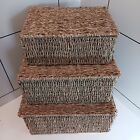 Seagrass Nesting stacking Baskets Set Of 3  Zen Storage For Your Home Or Spa 