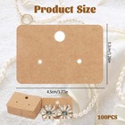 Giantree 100 Pcs Earring Display Cards  Hanging Kraft Standard  Khaki