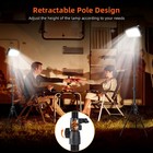 2pcs Adjustable 15 000lm Led Work Lights With Foldable Tripod Stand Base 6500k