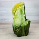 Vintage Haeger Pottery Green Glazed Owl   Baby Owlet 8 75  Planter Figure Rare