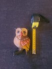 Vintage Wooden Owl Hand Carved Painted 5  Tall Decorative Figurine