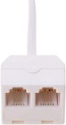 Rj11 Phone Line Splitter 1 To 2 Two Way 6p4c White Wall Jack Adapter For Modem