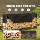 8 5 Ft Outdoor Firewood Rack With Cover Firewood Holder 102 x14 2 x46 1 
