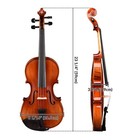Solid Wood Full Size Violin 4 4 Set Stradivari Copy Fiddle Pro Carry Case