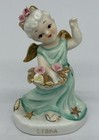 Lefton Angel Figurine Vintage Libra Zodiac Horoscope Astrology Girl 4 5   