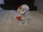 Vintage Lefton Valentine s Day Poodle Figurine  2174