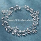 Bride Rhinestone Wedding Hair Piece Silver Crystal Bridal Updo Hair Vine Acce   
