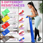 Resistance Bands 5 Pcs Exercise Bands Latex-free Elastic Stretch Bands For