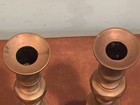 Pair Of Antique Brass Push Up Candlesticks