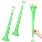 2 Pcs Stadium Horn For Adult  21 Inch Vuvuzela Plastic Collapsible Green