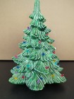 Vintage Ceramic Lighted Christmas Tree 8 1 2  With Plastic Light Pegs--no Base