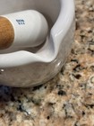 Vintage Coors Usa Apothecary Porcelain Mortar And Wood Handle Pestle Pharmacy