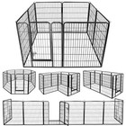 39 h Heavy Duty Metal Dog Cat Exercise Fence Playpen Kennel 8 Panel Safe For Pet