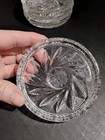 Vintage Crystal Glass Coasters Brunswick Star  Set Of 4