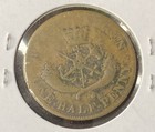 1852 Upper Canada Bank Token 1 2 Penny Copper Coin Free Shipping