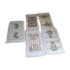 Lot Of 5 Vintage Teddy Bear Absorbent Soft Thin Cottagecore Fringe Hand Towels