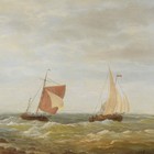 Framed Oil On Board Nautical Sailing Ships Seascape