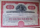 Genuine The Bond Stores Incorporated Stock Certificate 1940 s-1960 s