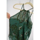 Victoria s Secret Silk Sheer Halter Floral Leopard Cami Blouse Fairy Y2k Whimsy