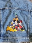 Vintage Disney Store Denim Jean Jacket Kids Med  Embroidered Mickey Mouse Blue