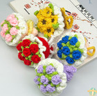 Pink Handmade Crochet Yarn Pendant Creative Flower Cute Gift 1 Piece