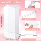 2pcs 39 4-inch Tall Clear Acrylic Display Box Floor Standing Centerpiece Decor