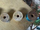 5 Spools Of Vintage Silk Thread On Wood Spools - Pretty Colors 