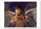 Children Angels Wings Pretty Little Baby  Face  Kids Art New Modern Postcard