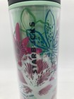 New Starbucks 16 Oz Insulated Tumbler Coffee Cup Floral