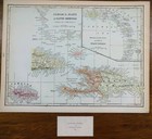 Vintage 1900 Jamaica Haiti Santo Domingo Map 14 x11    Old Antique Original