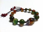 Feng Shui Handmade Natural Agate Crystal Bracelet  Amulet To Anti-evil Energies