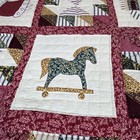 Christmas Handmade Quilt Throw 66   x 88     Red Green  Patchwork 