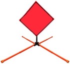Orangegear   Compact Steel Kick Release 41  Extendable Legs Traffic Sign Stand