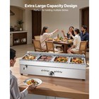 Commercial Propane Steam Table 4-pan Outdoor Food Warmer Stainless Steel