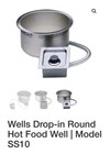 Wells Ss10 Drop-in Round Hot Food Well  Full Size 1-pan  5p-ss10tu-120